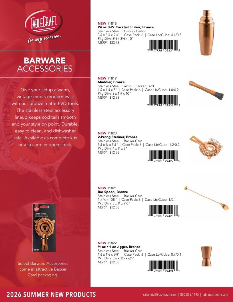 TableCraft Home Summer New Products Weekly Ad January 1 - December 31, 2026