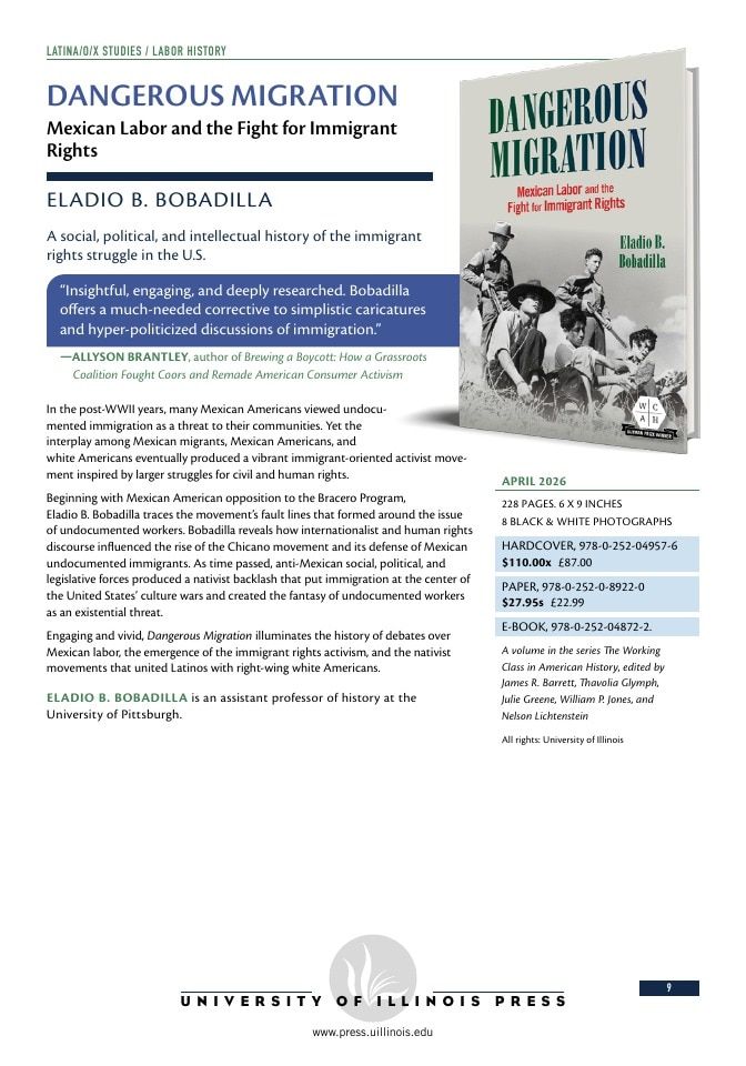 University of Illinois Press Spring Books Catalog Weekly Ad January 1 - December 31, 2026