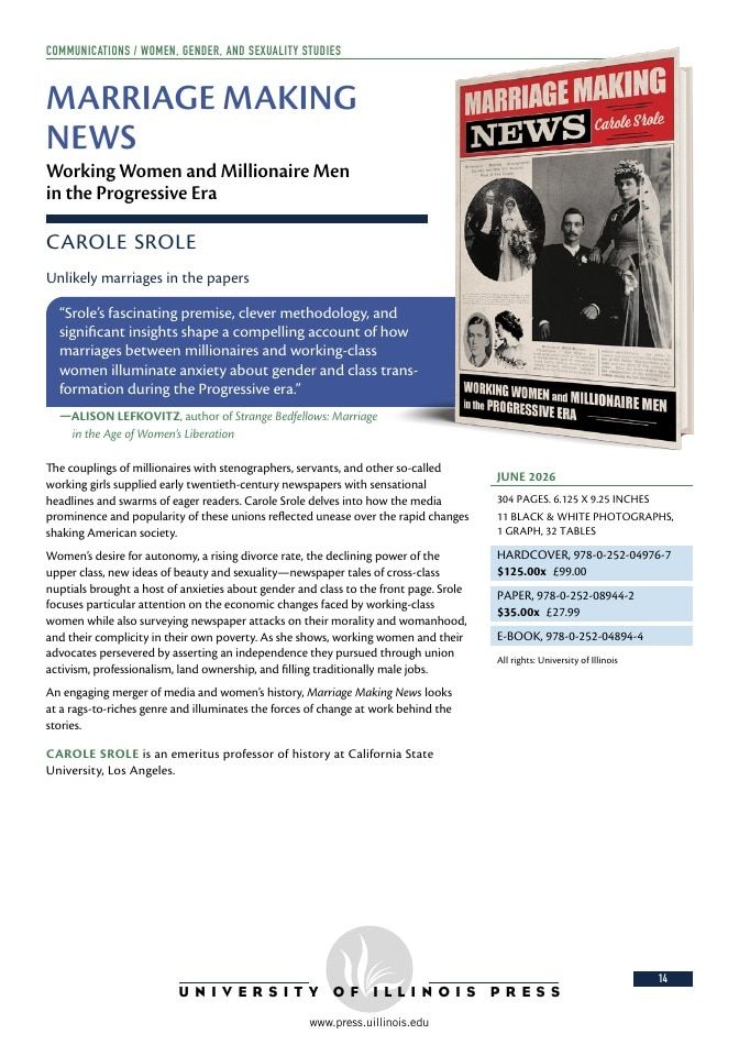 University of Illinois Press Spring Books Catalog Weekly Ad January 1 - December 31, 2026