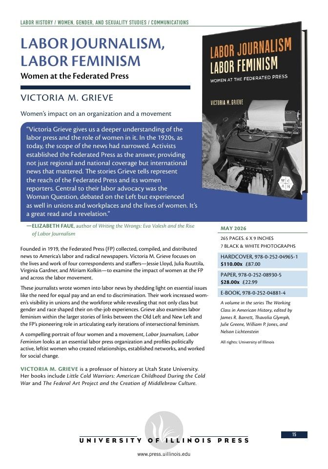 University of Illinois Press Spring Books Catalog Weekly Ad January 1 - December 31, 2026