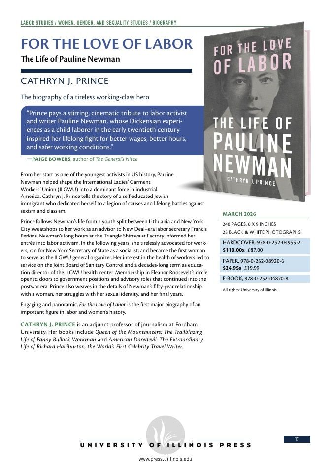 University of Illinois Press Spring Books Catalog Weekly Ad January 1 - December 31, 2026