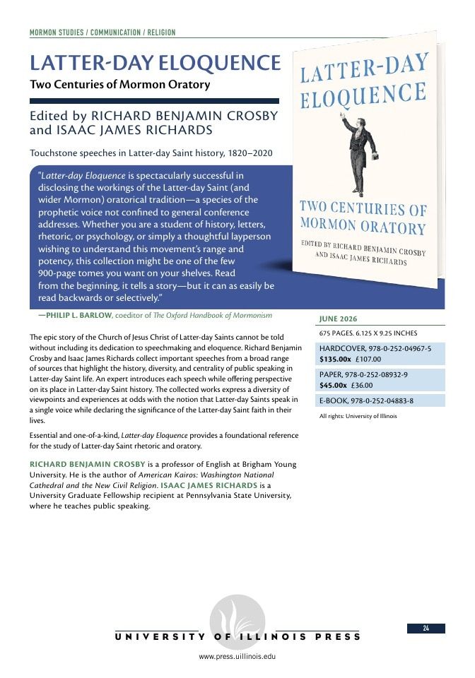 University of Illinois Press Spring Books Catalog Weekly Ad January 1 - December 31, 2026