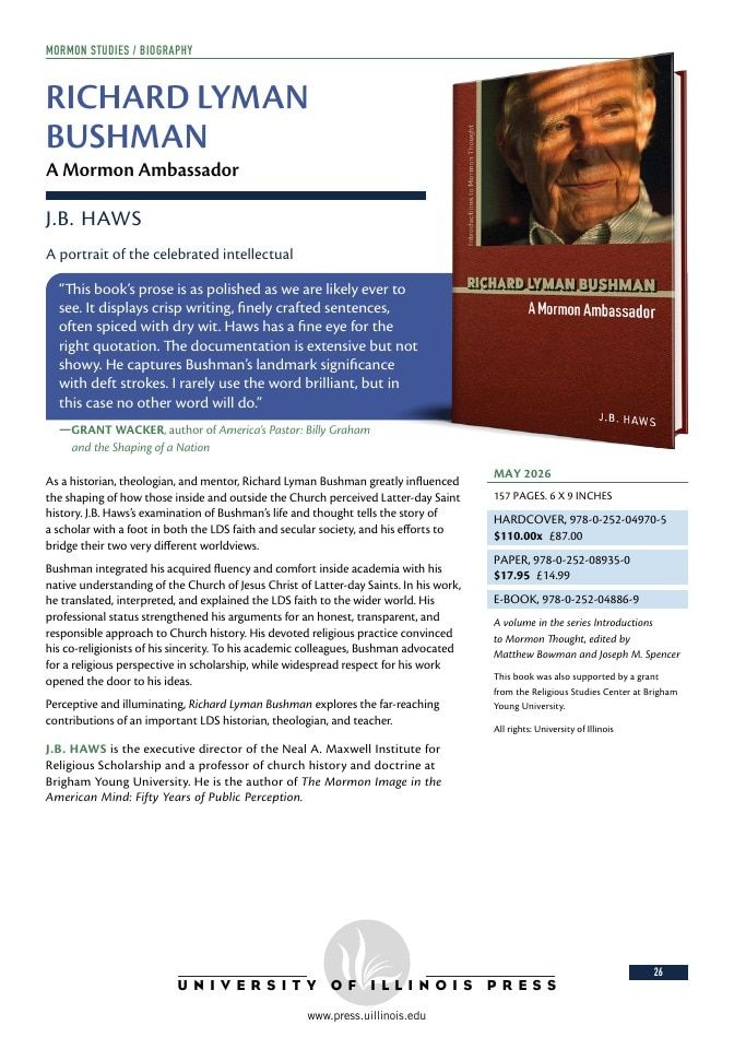 University of Illinois Press Spring Books Catalog Weekly Ad January 1 - December 31, 2026