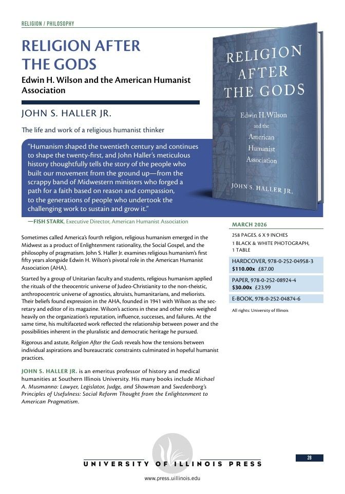 University of Illinois Press Spring Books Catalog Weekly Ad January 1 - December 31, 2026
