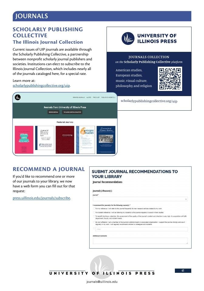 University of Illinois Press Spring Books Catalog Weekly Ad January 1 - December 31, 2026