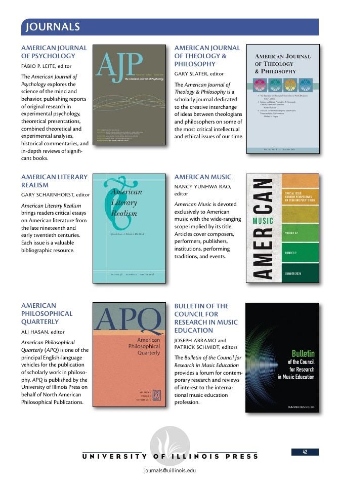 University of Illinois Press Spring Books Catalog Weekly Ad January 1 - December 31, 2026
