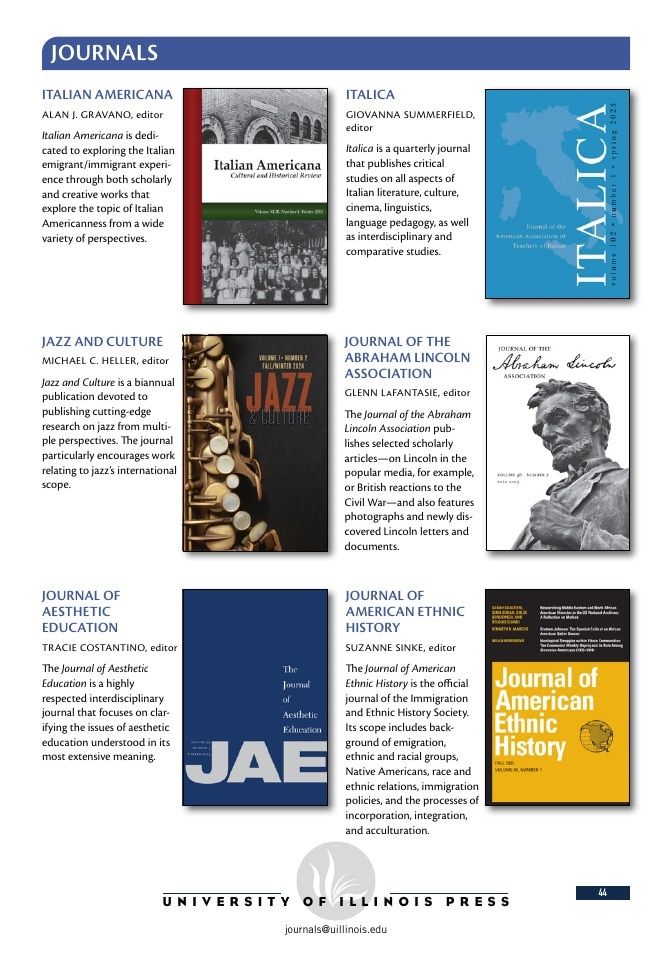 University of Illinois Press Spring Books Catalog Weekly Ad January 1 - December 31, 2026