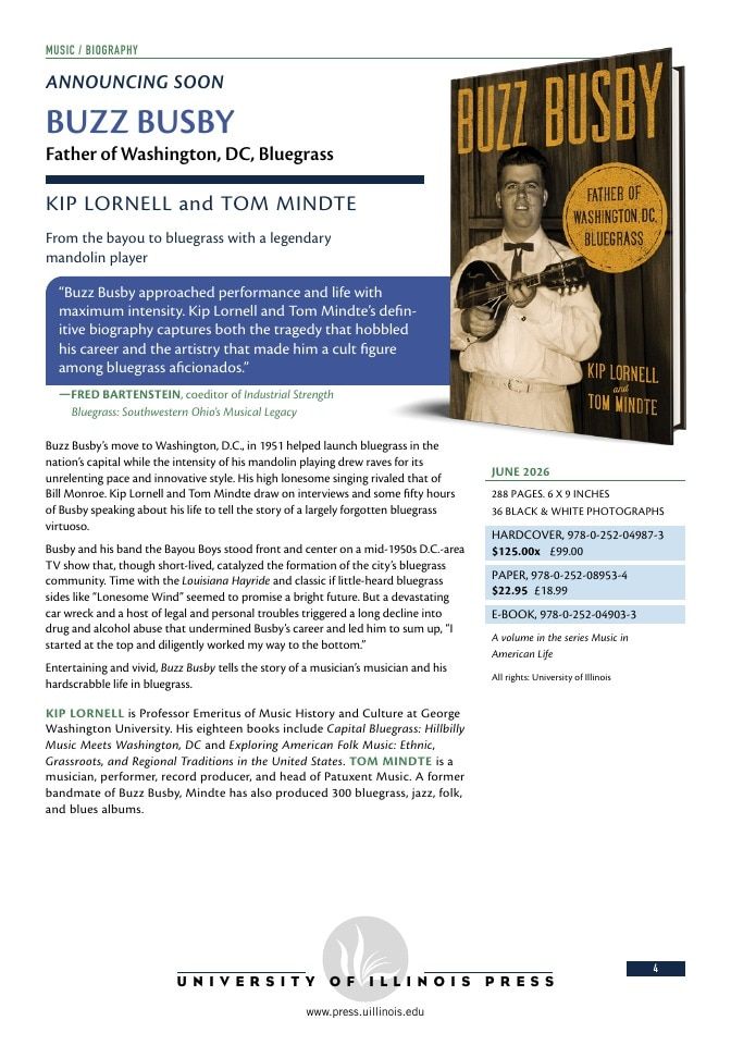 University of Illinois Press Spring Books Catalog Weekly Ad January 1 - December 31, 2026
