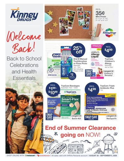Kinney Drugs Weekly Ad August 30 - September 5, 2026