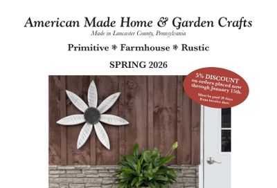 Woodland Country Creations Spring Home and Garden Catalog Weekly Ad January 1 - December 31, 2026
