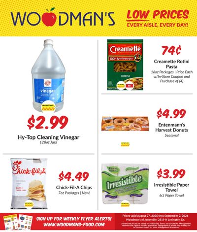 Woodman's Food Market (Avalon Area, WI) M1000 Weekly Weekly Ad August 27 - September 2, 2026