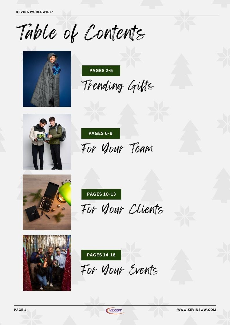 Kevin's Worldwide Holiday Gifting Catalog Weekly Ad January 1 - December 31, 2026