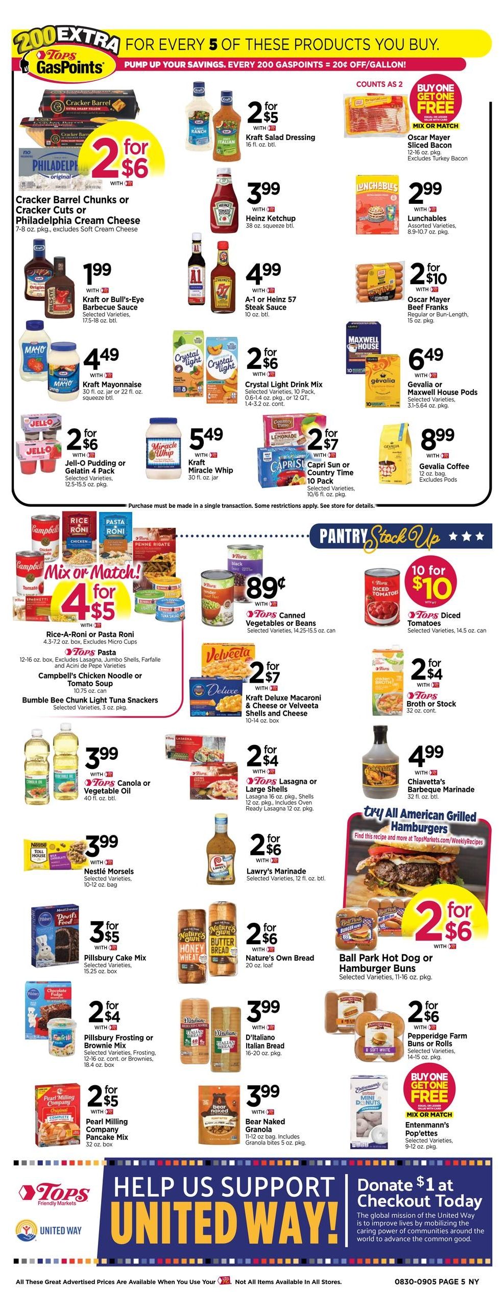 Tops Friendly Markets (Bangall Area, NY) Weekly Ad August 30 - September 5, 2026