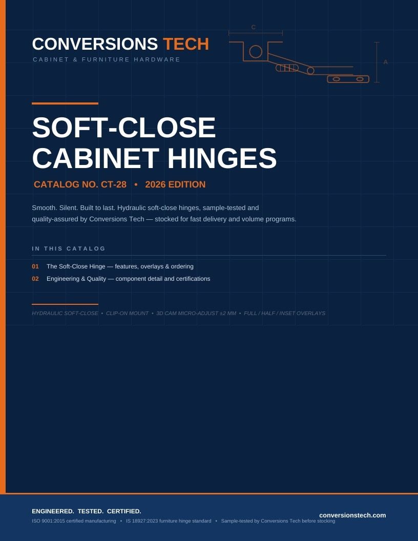 Conversions Tech Soft-Close Hinges Catalog Weekly Ad January 1 - December 31, 2026