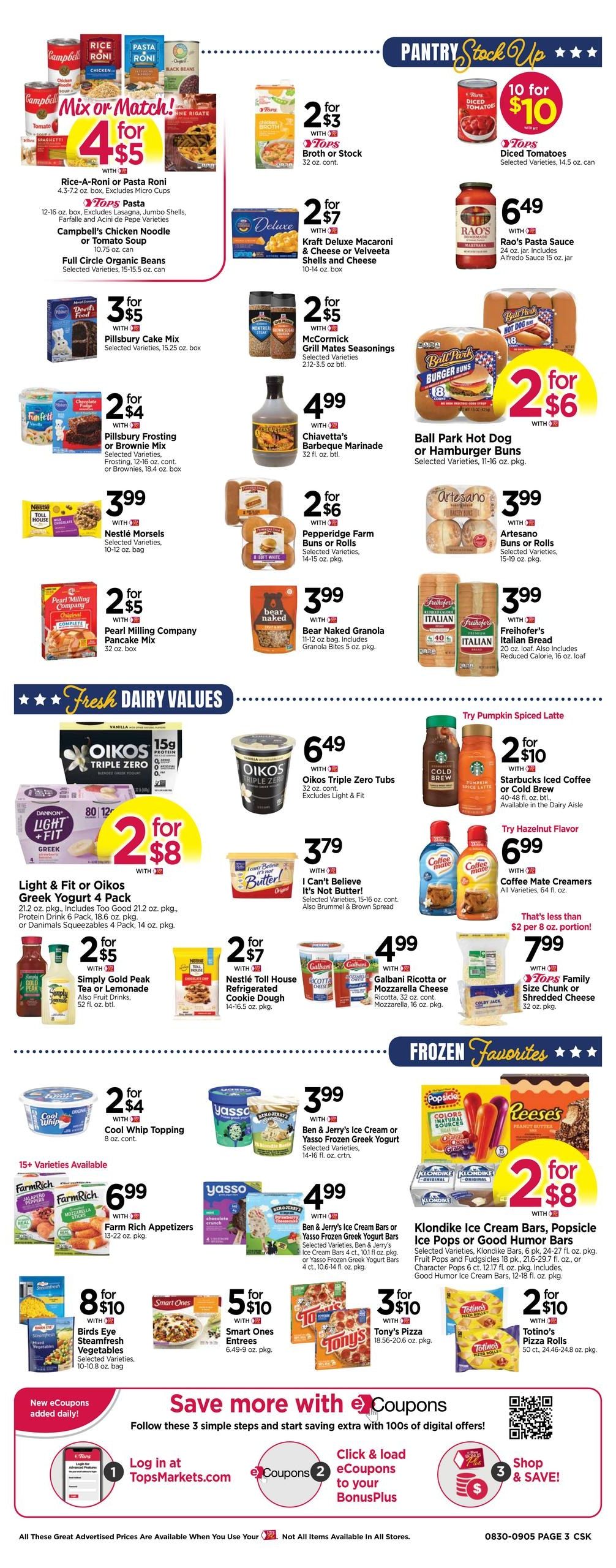 Tops Friendly Markets (Williamstown Area, MA) Weekly Ad August 30 - September 5, 2026