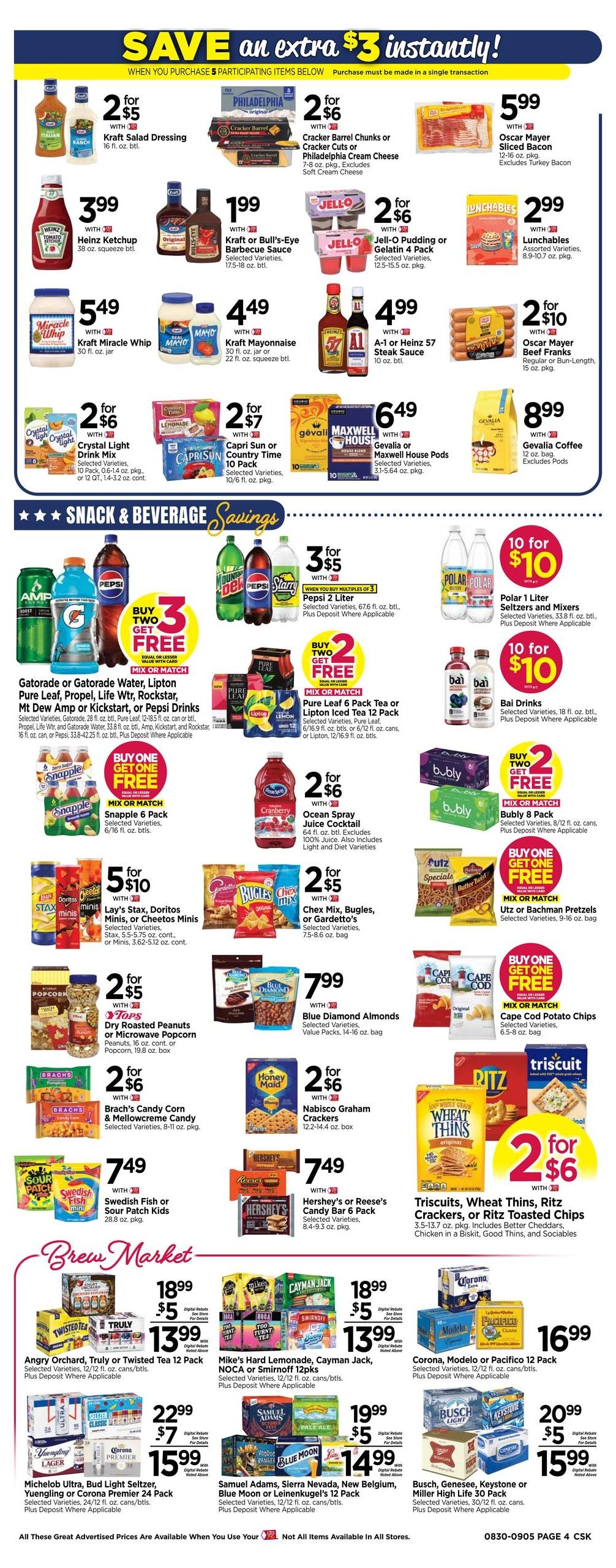 Tops Friendly Markets (Williamstown Area, MA) Weekly Ad August 30 - September 5, 2026