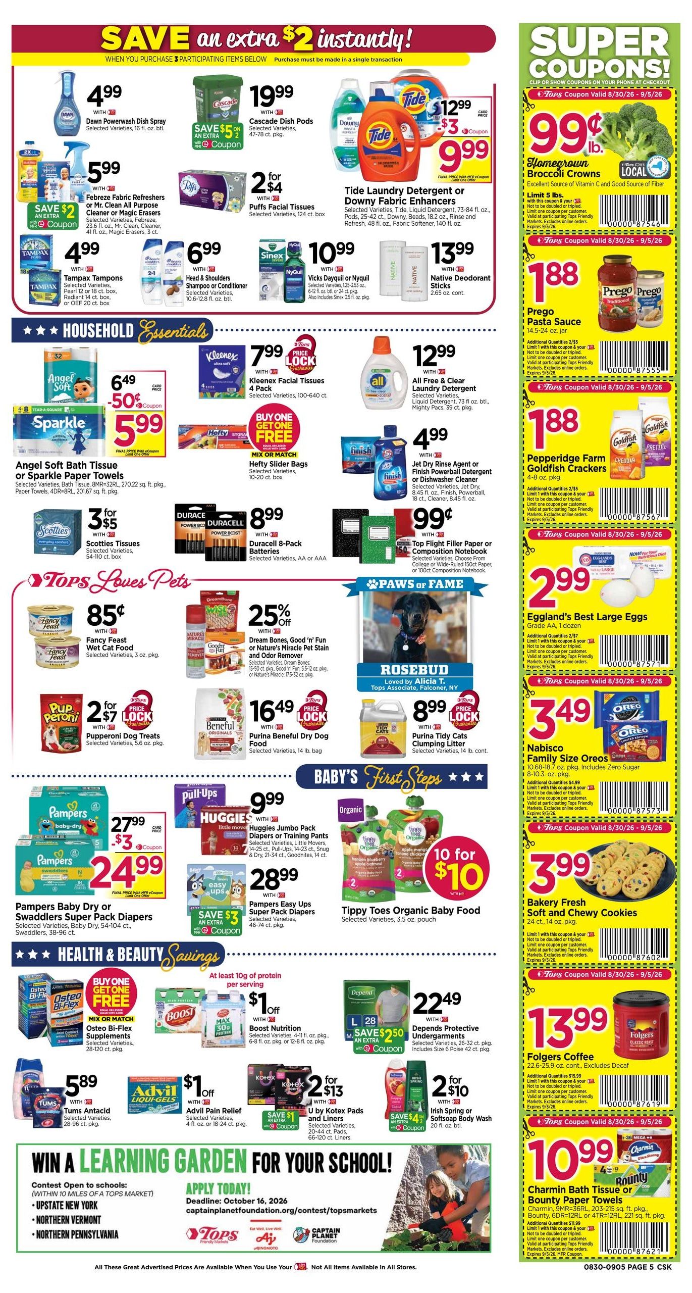Tops Friendly Markets (Williamstown Area, MA) Weekly Ad August 30 - September 5, 2026
