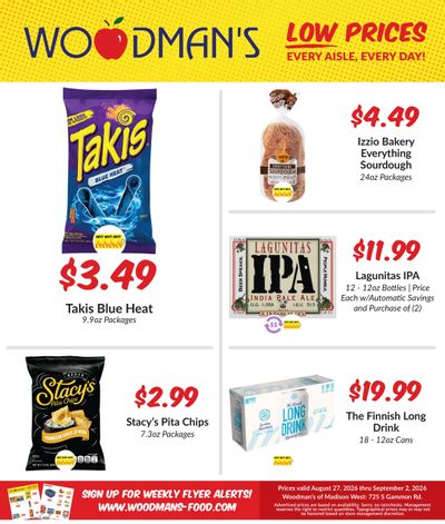 Woodman's Food Market (Middleton Area, WI) M1000 Weekly Weekly Ad August 27 - September 2, 2026