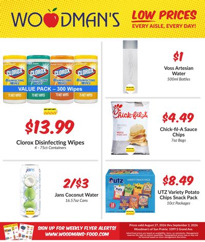 Woodman's Food Market (Windsor Area, WI) M1000 Weekly Weekly Ad August 27 - September 2, 2026