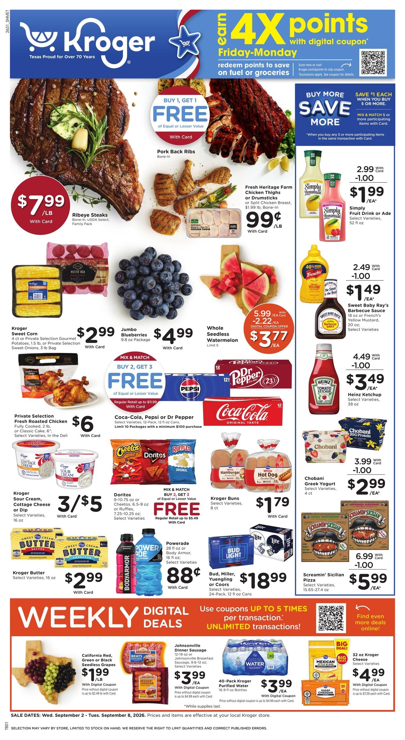 Kroger (Conroe Area, TX) Weekly Ad September 2 - 8, 2026