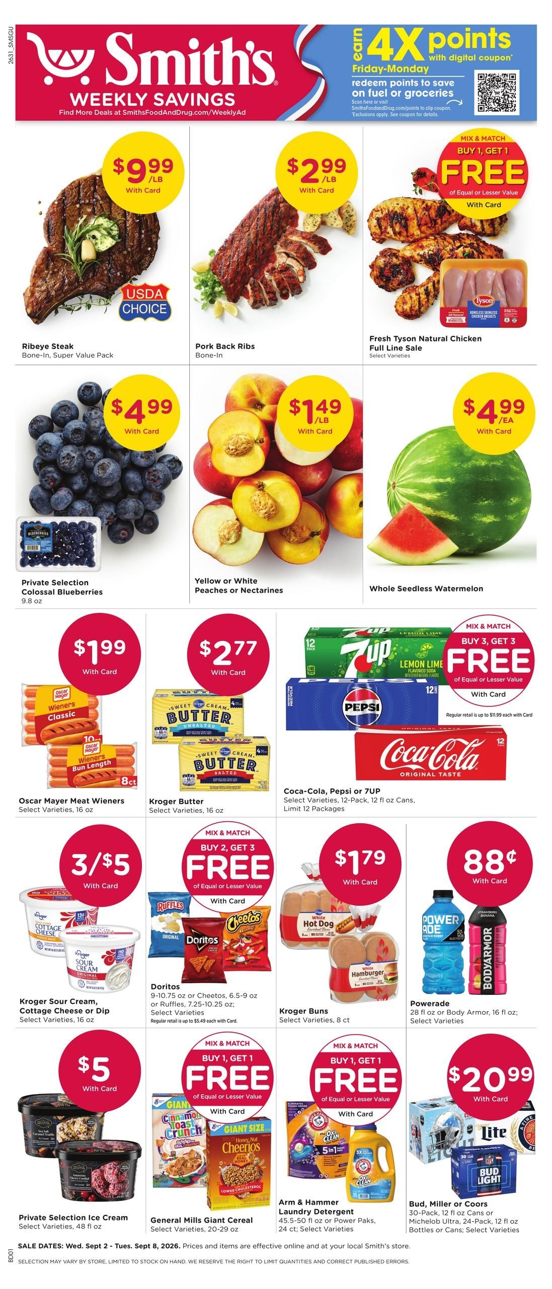 Smith's (Colorado City Area, AZ) Weekly Ad September 2 - 8, 2026