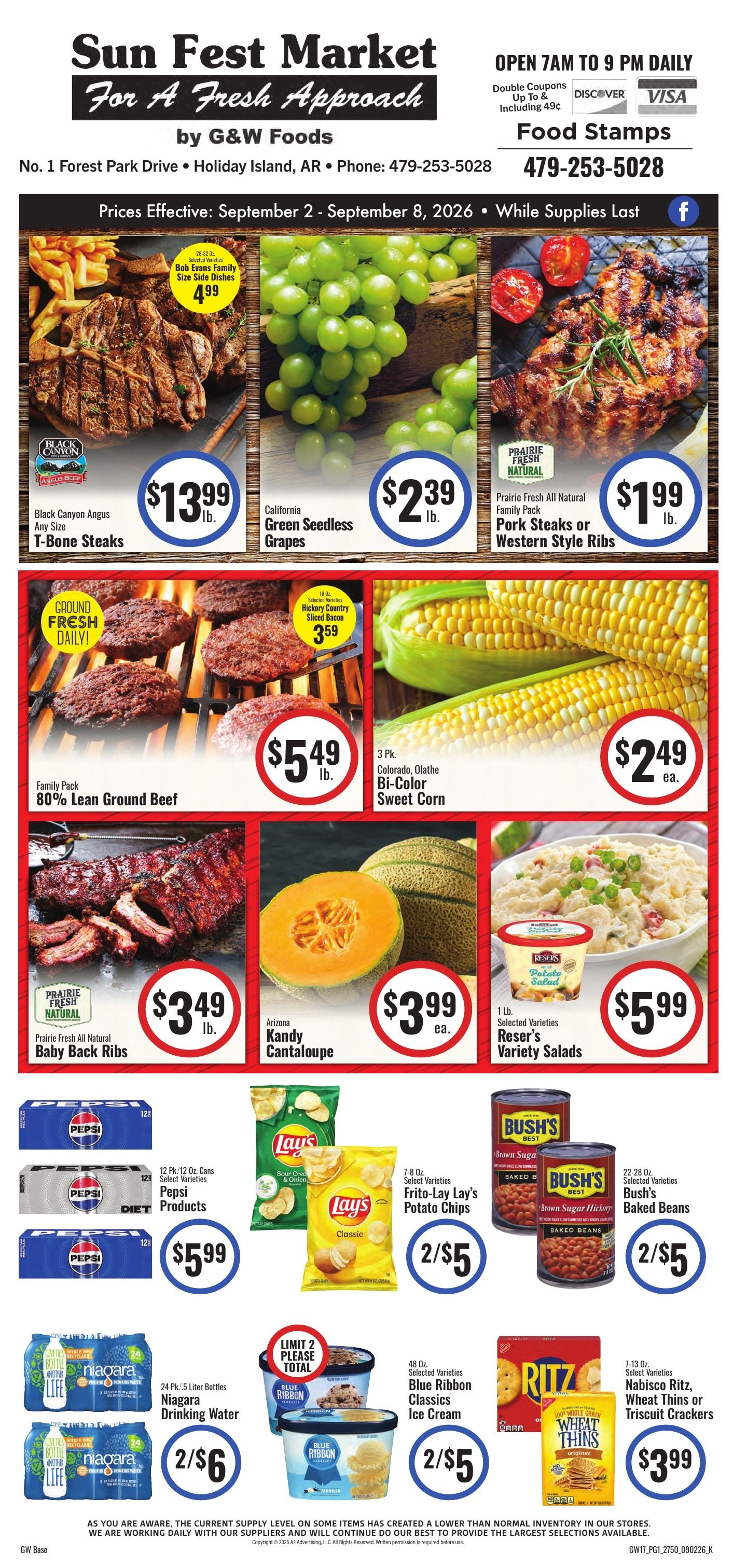Sun Fest Market (Holiday Island, AR) Weekly Ad September 2 - 8, 2026