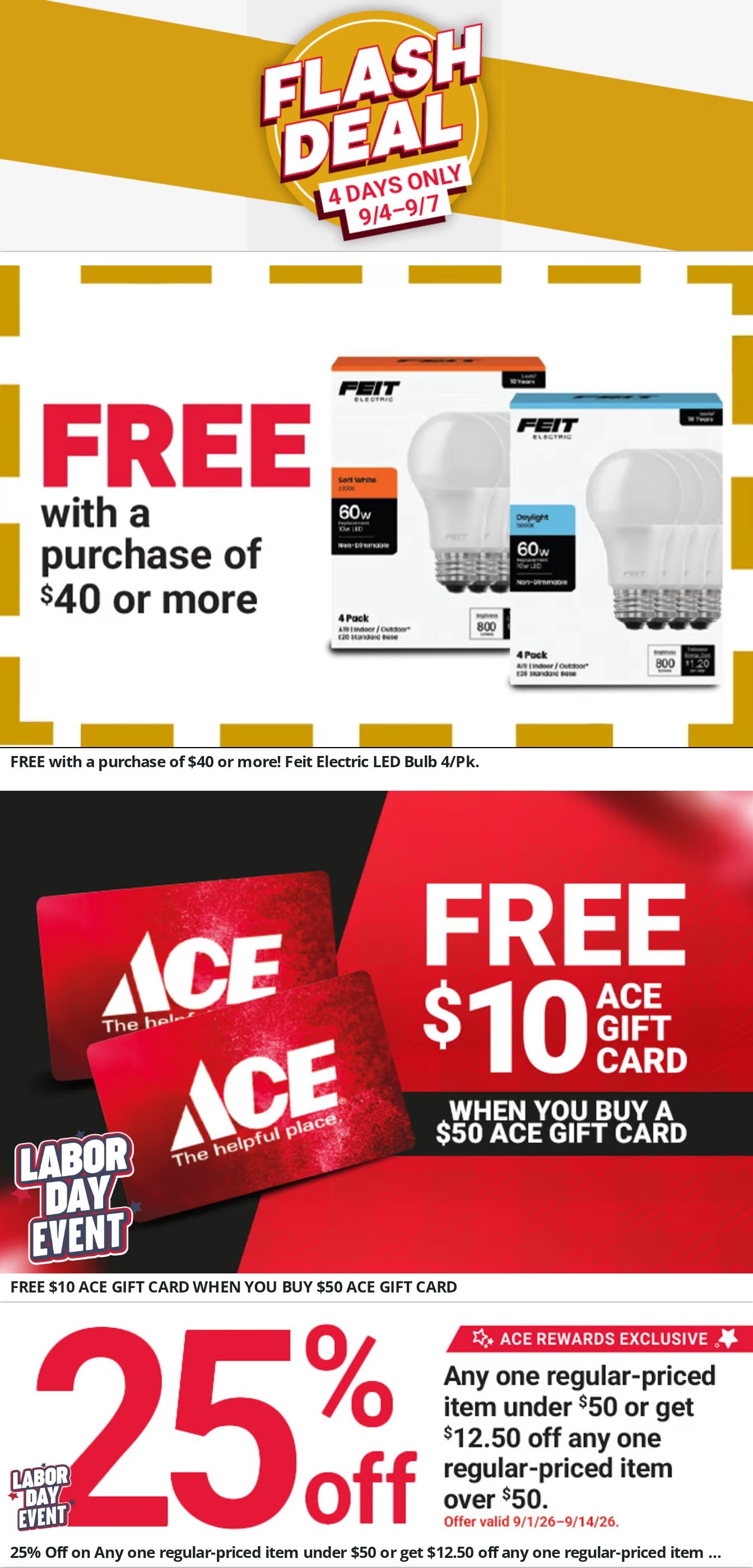 Aberdeen Ace Hardware Weekly Ad September 1 - 14, 2026