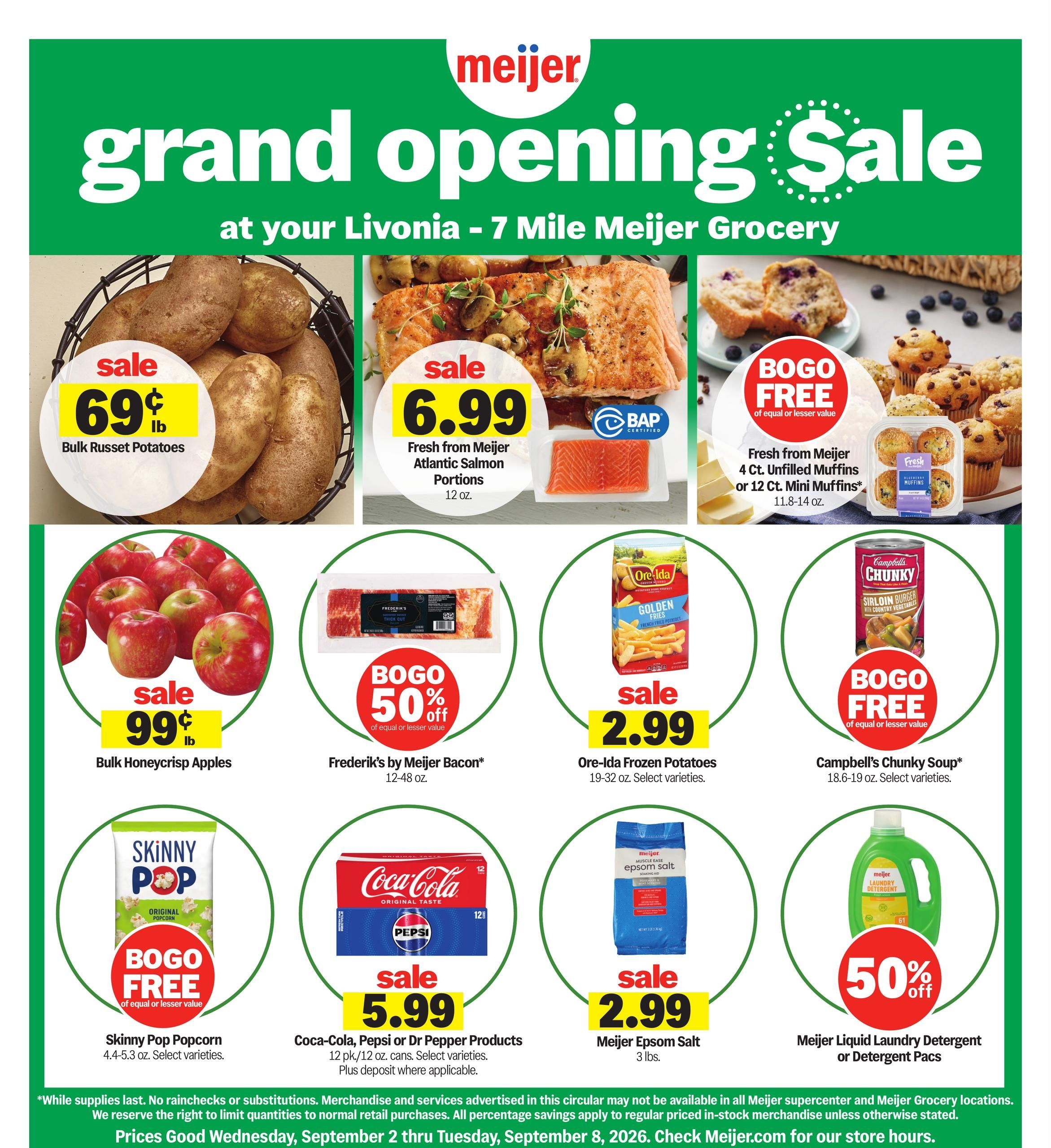 Meijer grand opening sale Weekly Ad September 2 - 8, 2026