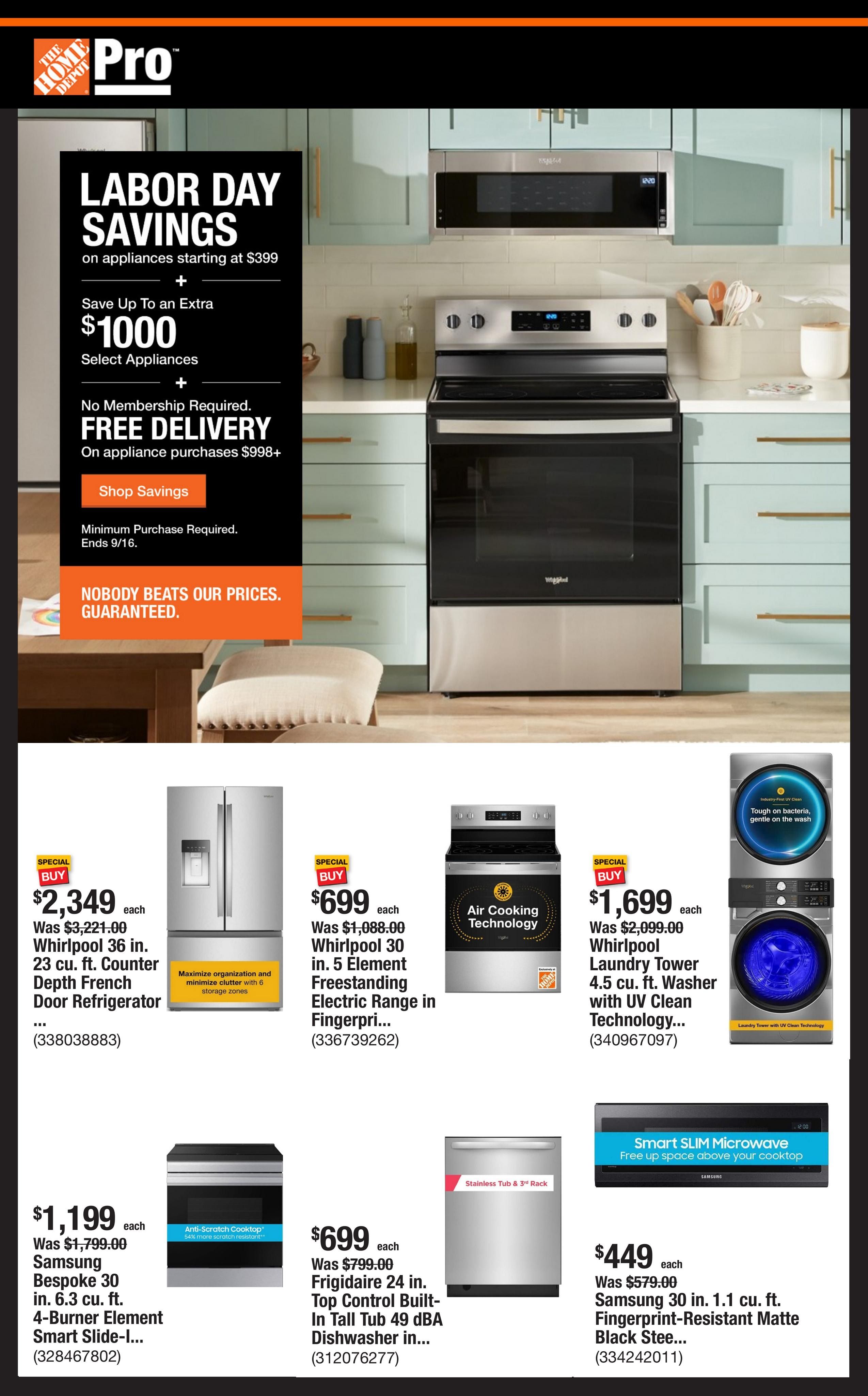 Home Depot (Allison Park Area, PA) Weekly Ad August 31 - September 7, 2026