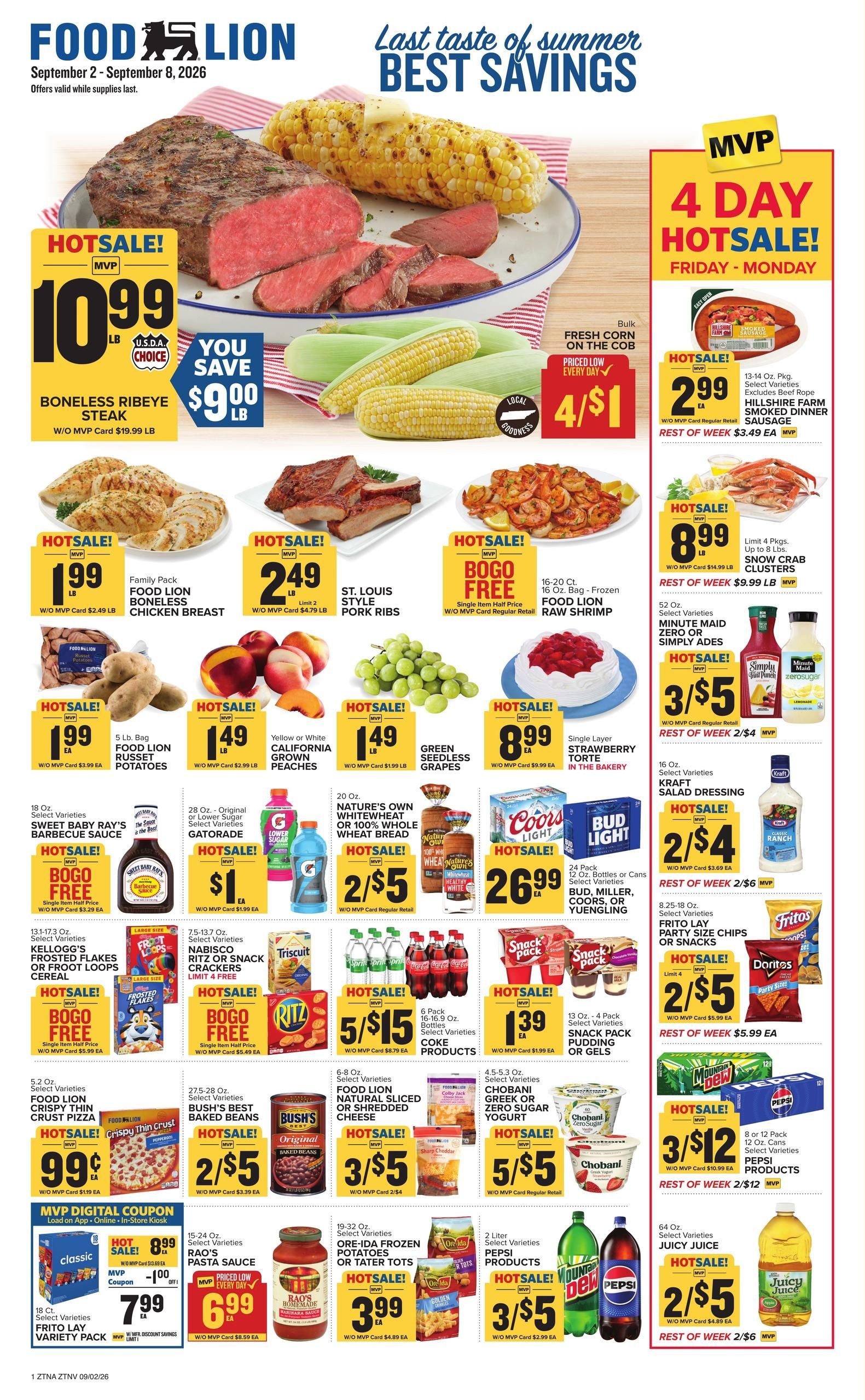 Food Lion (Burkesville Area, KY) Weekly Ad September 2 - 8, 2026