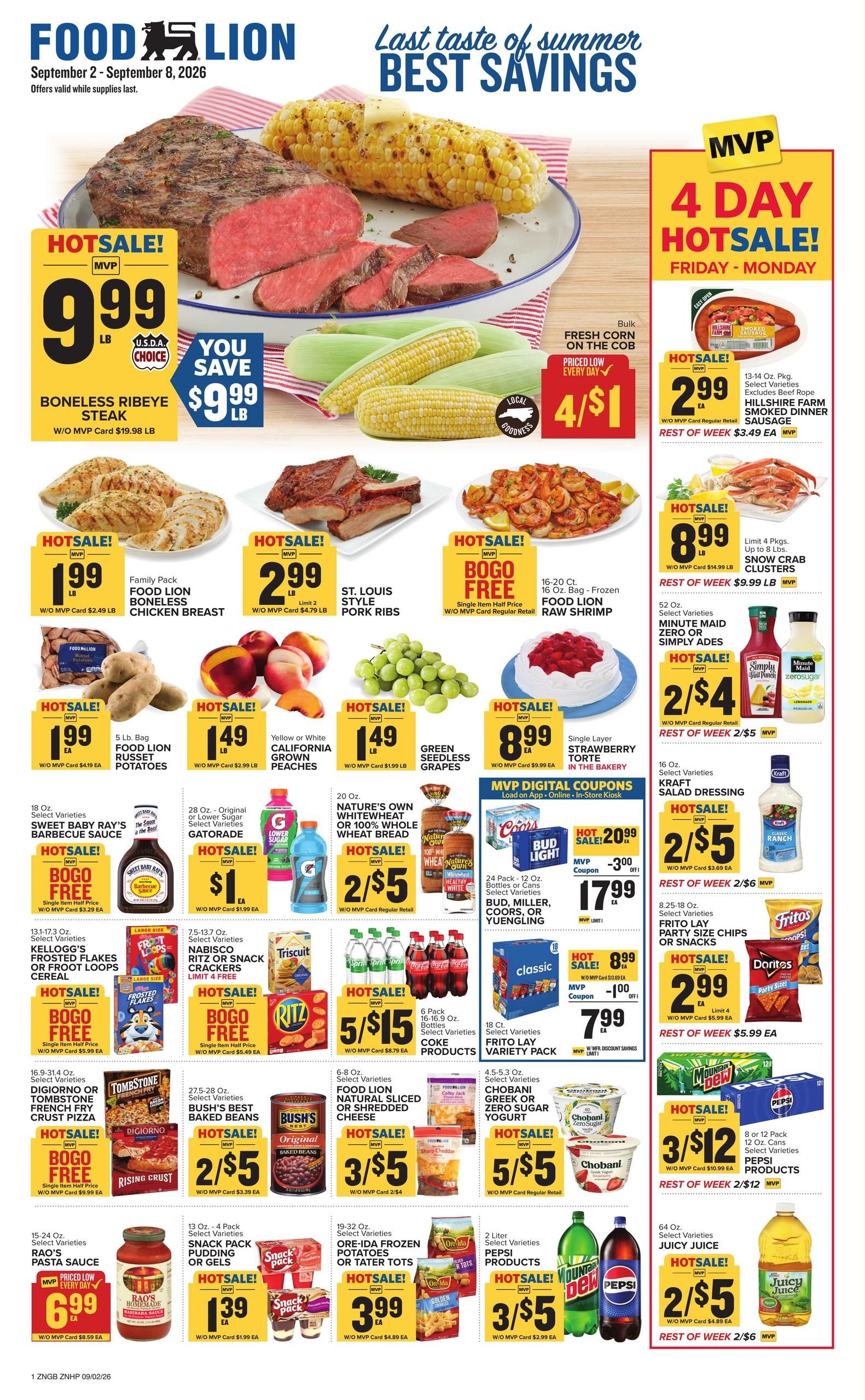 Food Lion (Greensboro Area, NC) Weekly Ad September 2 - 8, 2026