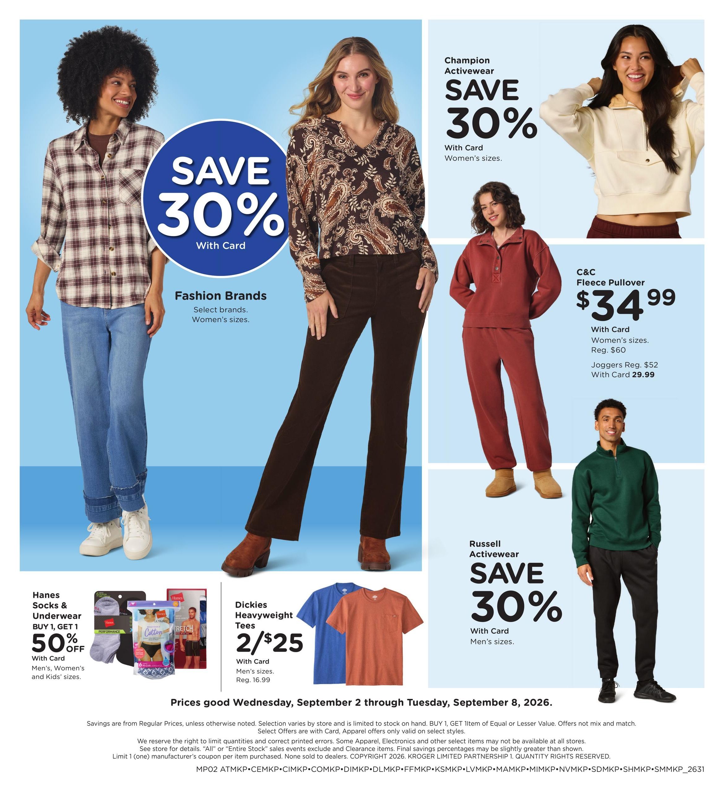 Kroger (Anderson Area, IN) Home & Apparel Weekly Ad September 2 - 8, 2026