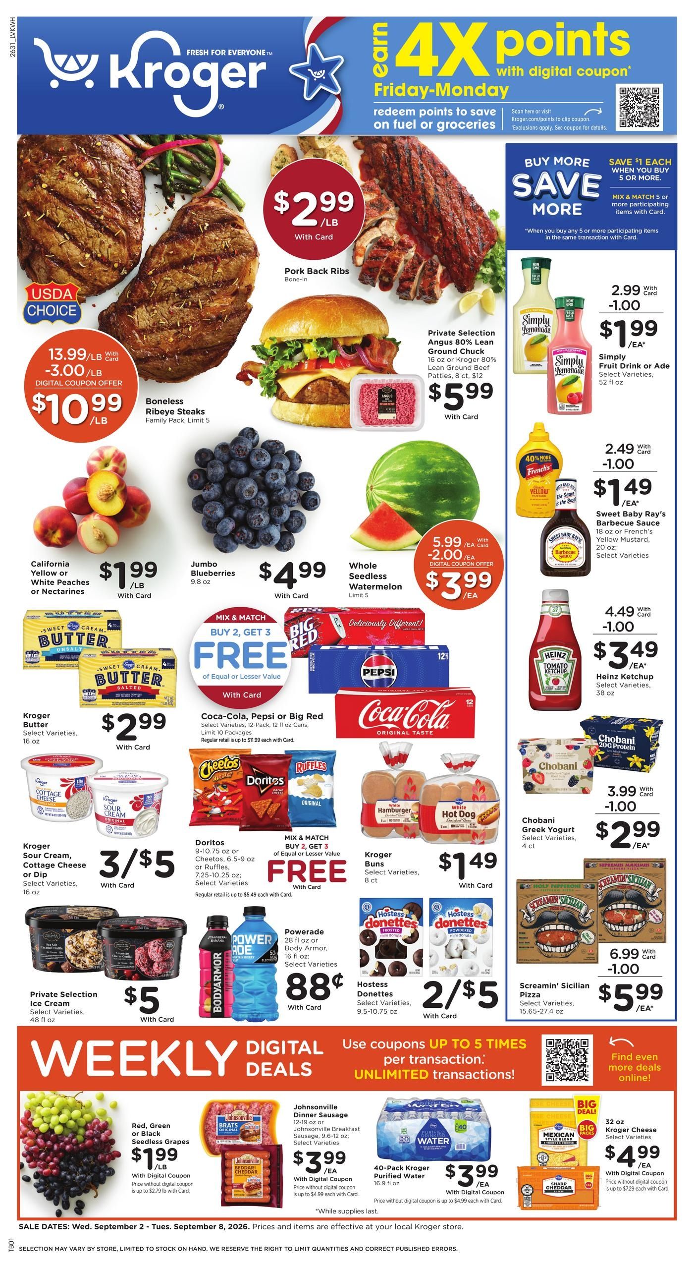 Kroger (Jamestown Area, TN) Weekly Ad September 2 - 8, 2026