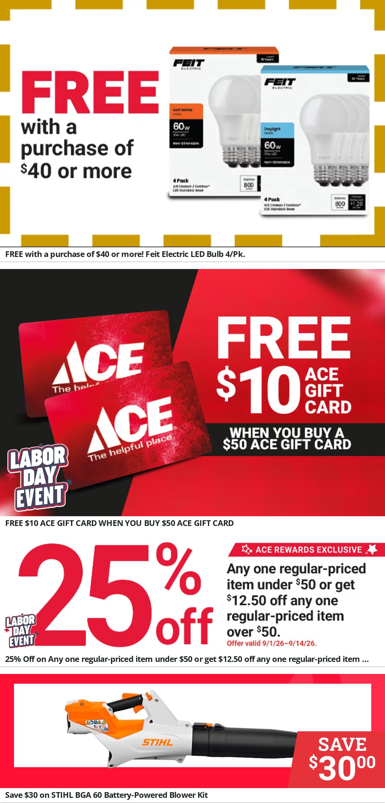Gambles Ace Hardware Weekly Ad September 1 - 14, 2026