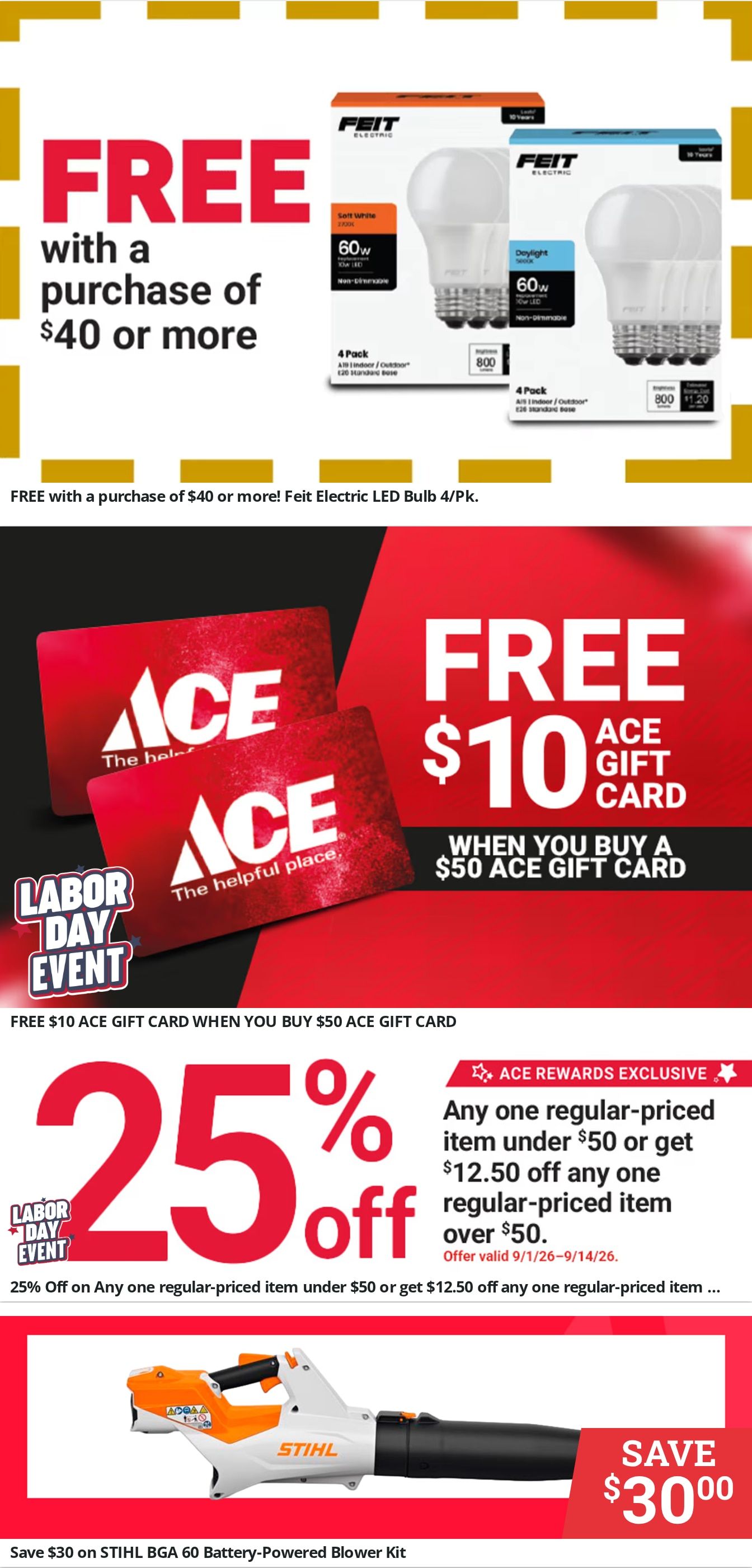 Calcutta Ace Hardware Weekly Ad September 1 - 14, 2026