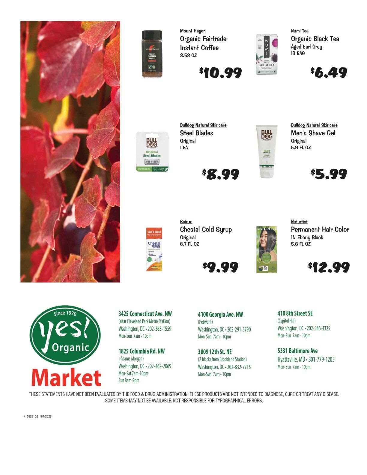 Yes! Organic Market Monthly Sales Weekly Ad September 1 - 30, 2026