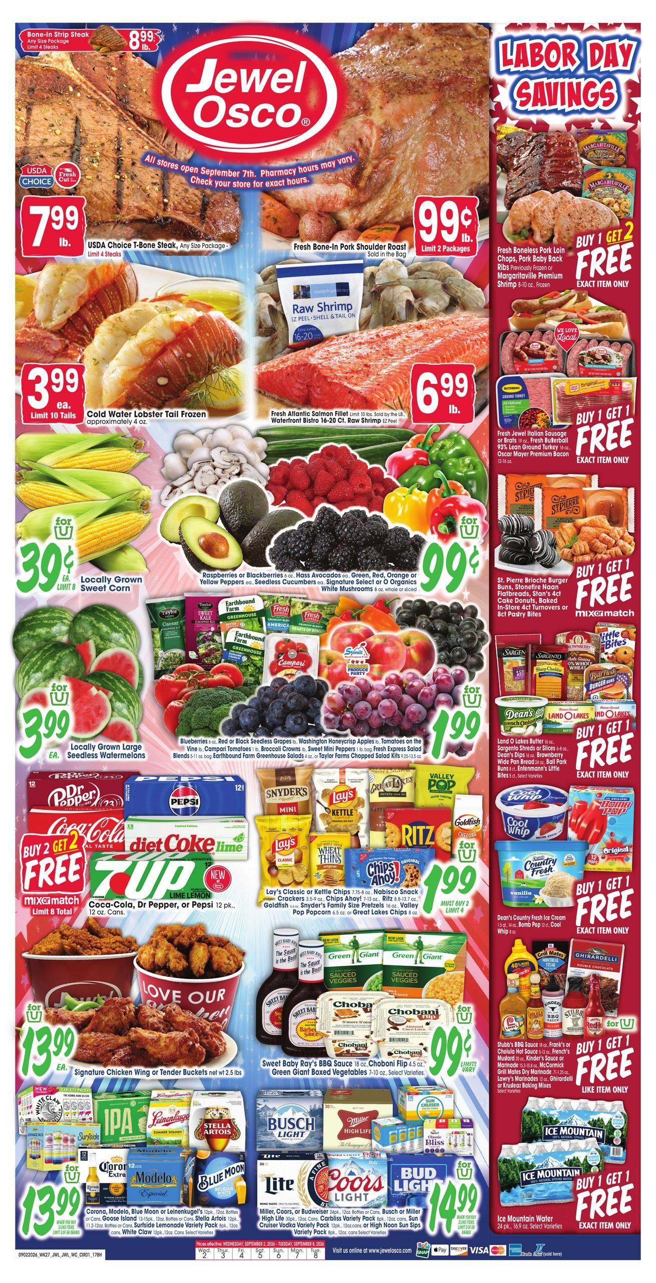 Jewel-Osco (Barrington Area, IL) Weekly Ad September 2 - 8, 2026