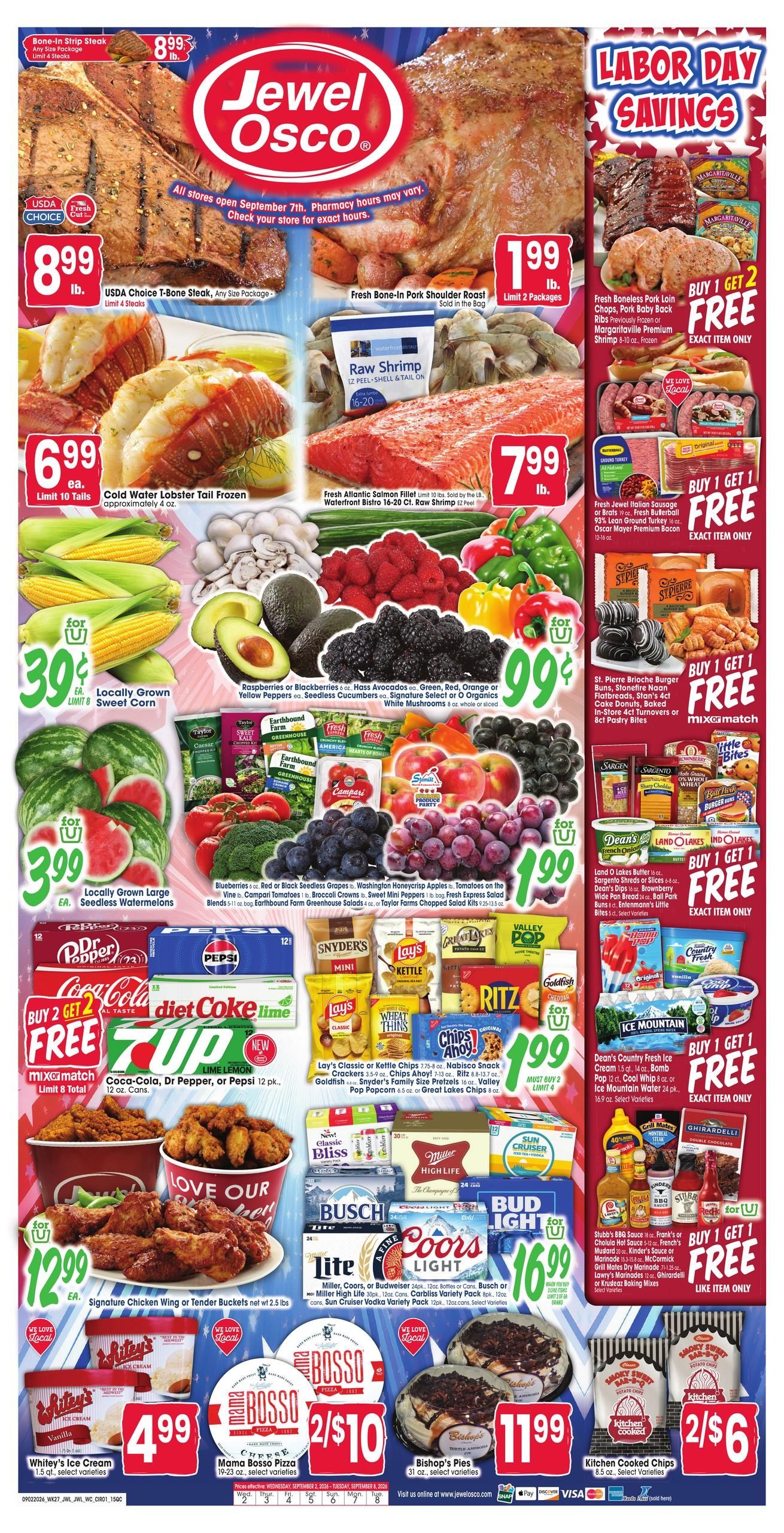 Jewel-Osco (Davenport Area, IA) Weekly Ad September 2 - 8, 2026