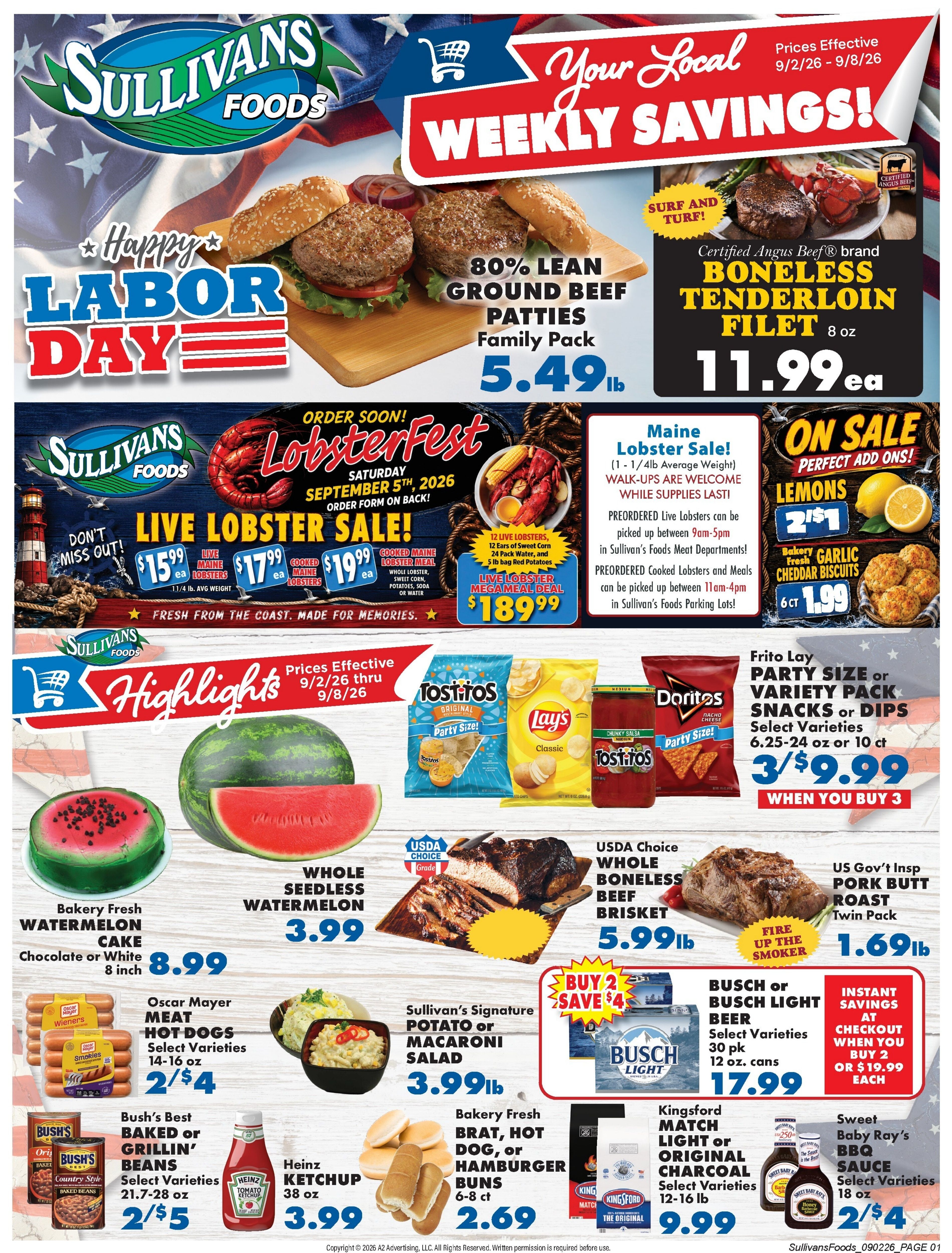 Sullivan's Foods (Freeport and other locations, IL) Weekly Ad September 2 - 8, 2026