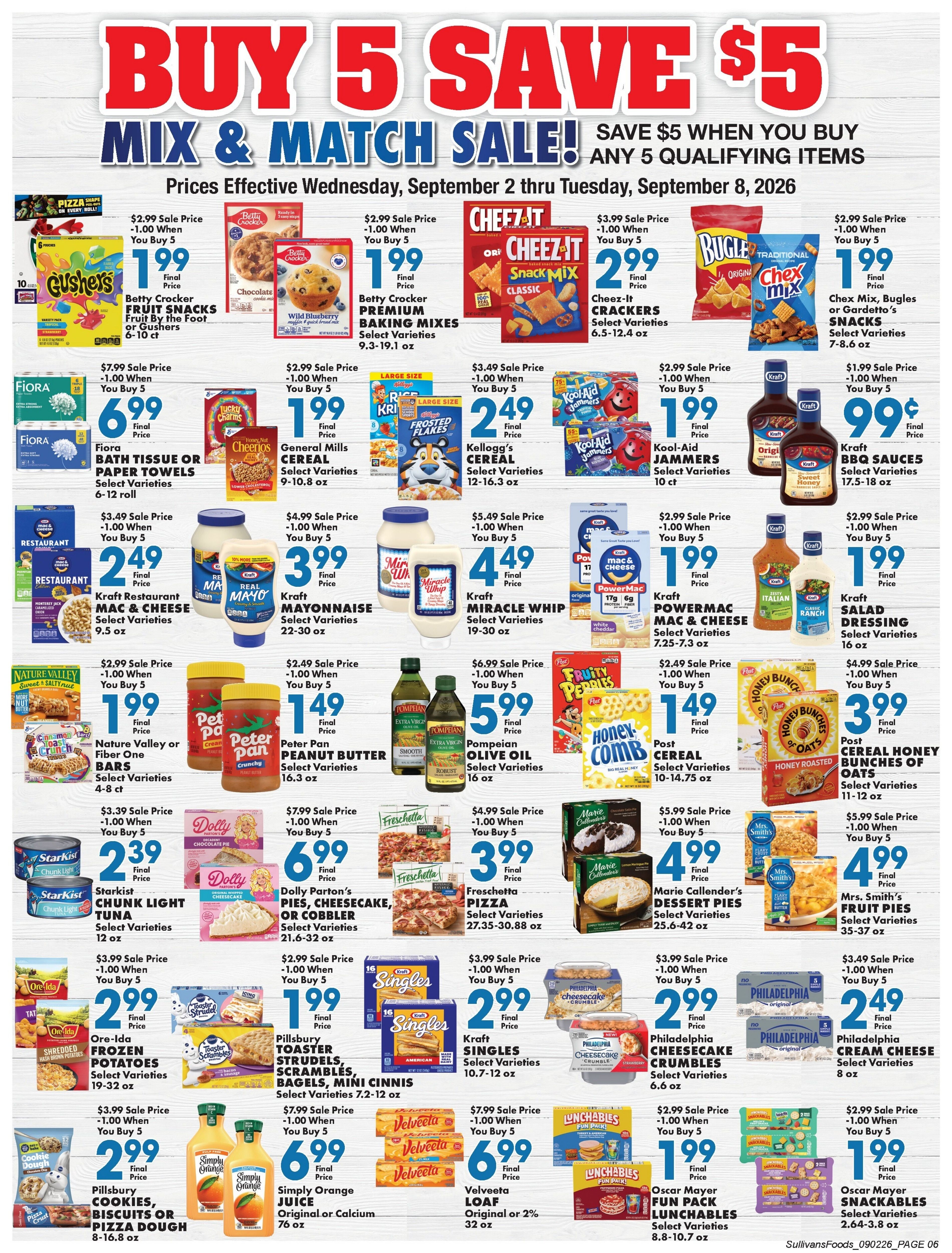 Sullivan's Foods (Kewanee, Mendota and Princeton, IL) Weekly Ad September 2 - 8, 2026