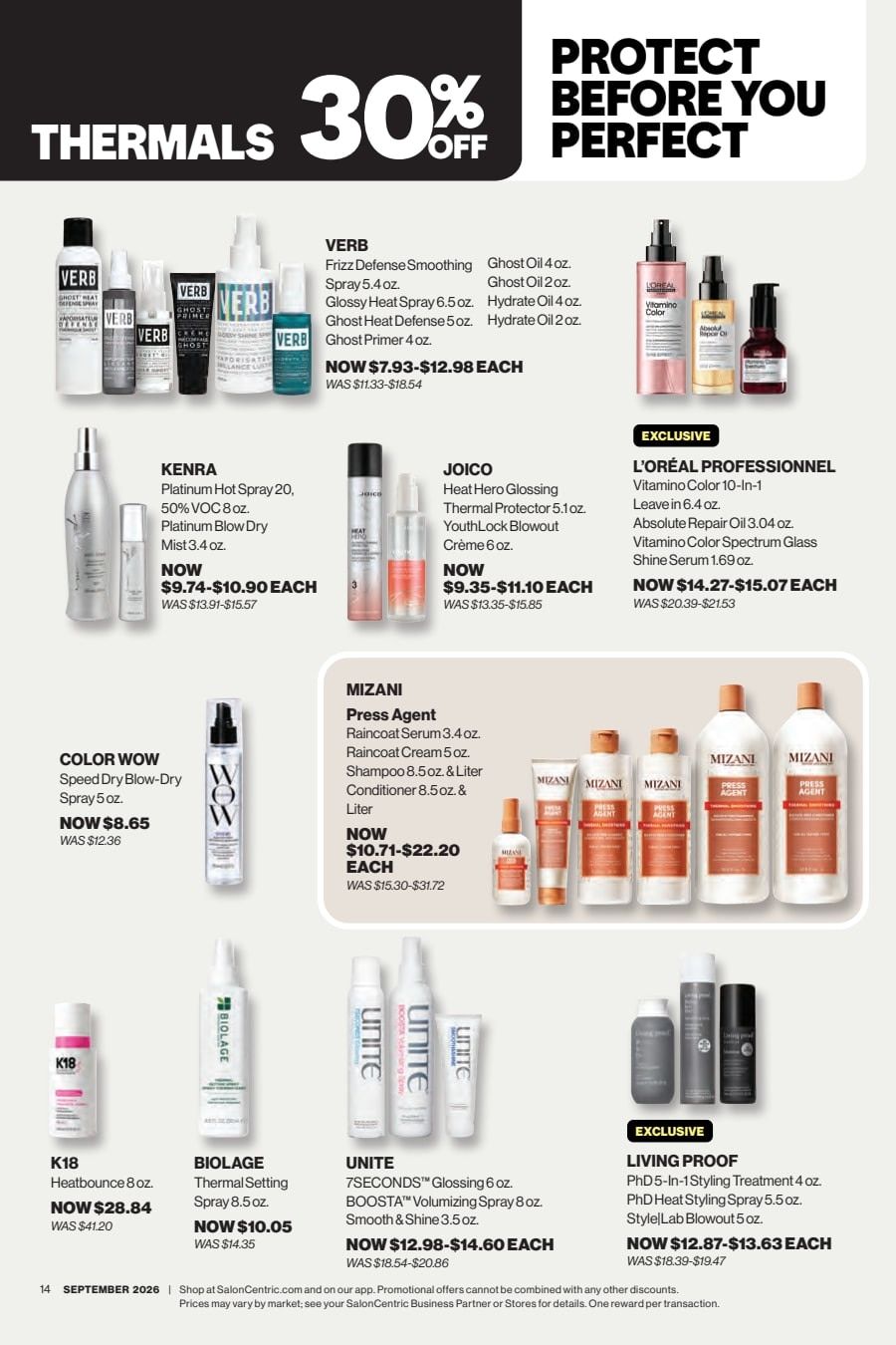 SalonCentric September 2026 Catalog Weekly Ad September 1 - 30, 2026