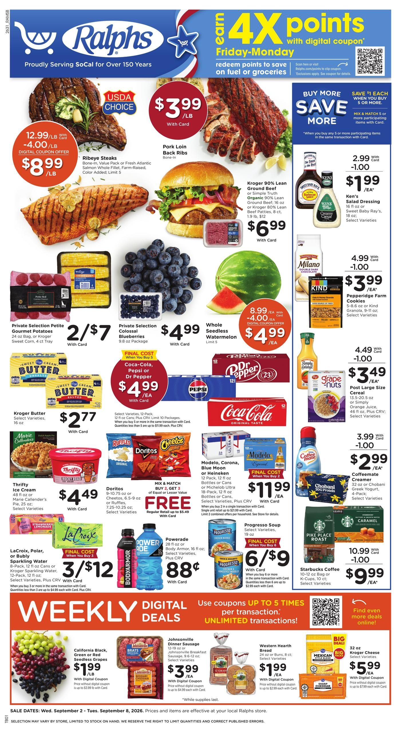 Ralphs (Alhambra Area, CA) Weekly Ad September 2 - 8, 2026