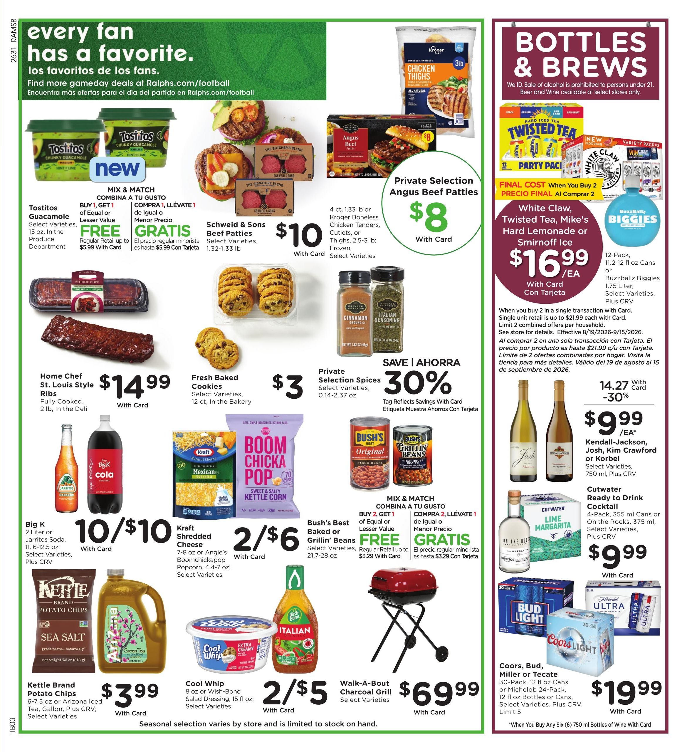 Ralphs (Alhambra Area, CA) Weekly Ad September 2 - 8, 2026