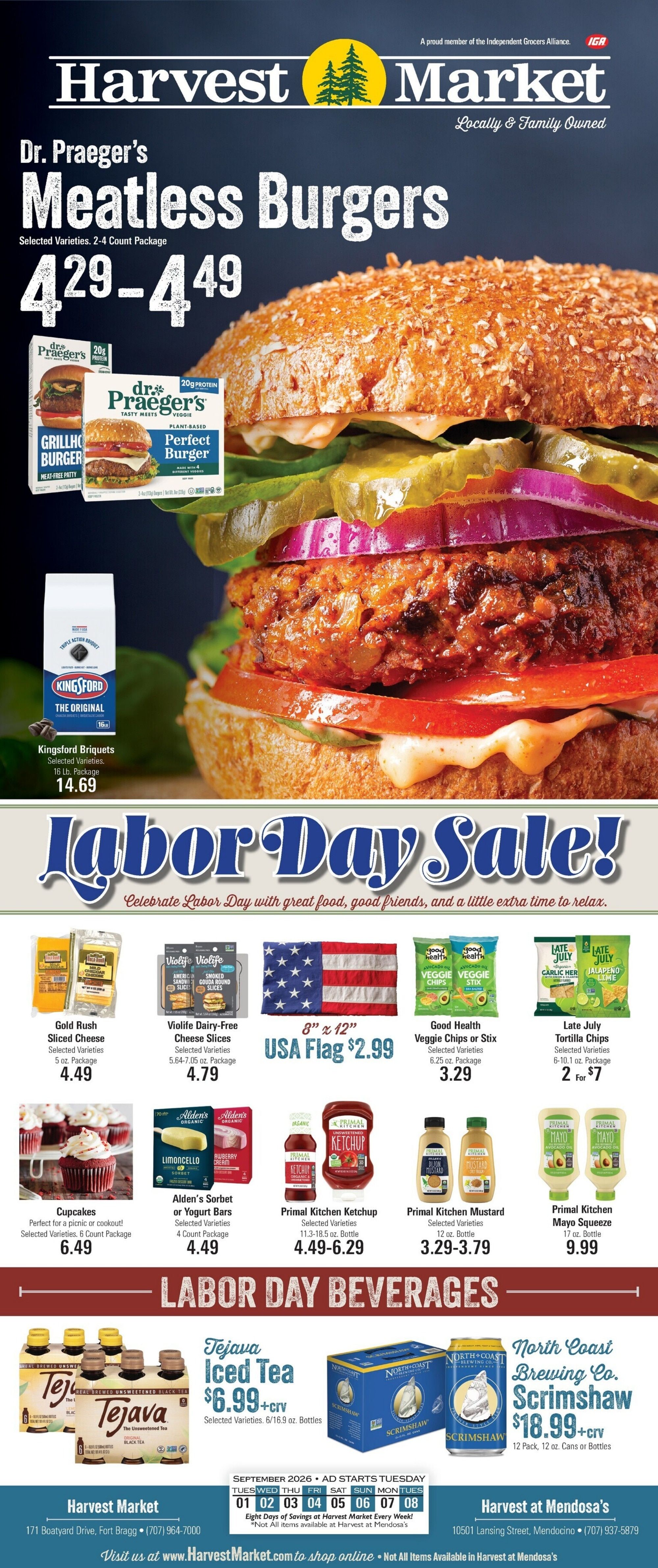 Harvest Market Fort Bragg Weekly Ad September 1 - 8, 2026