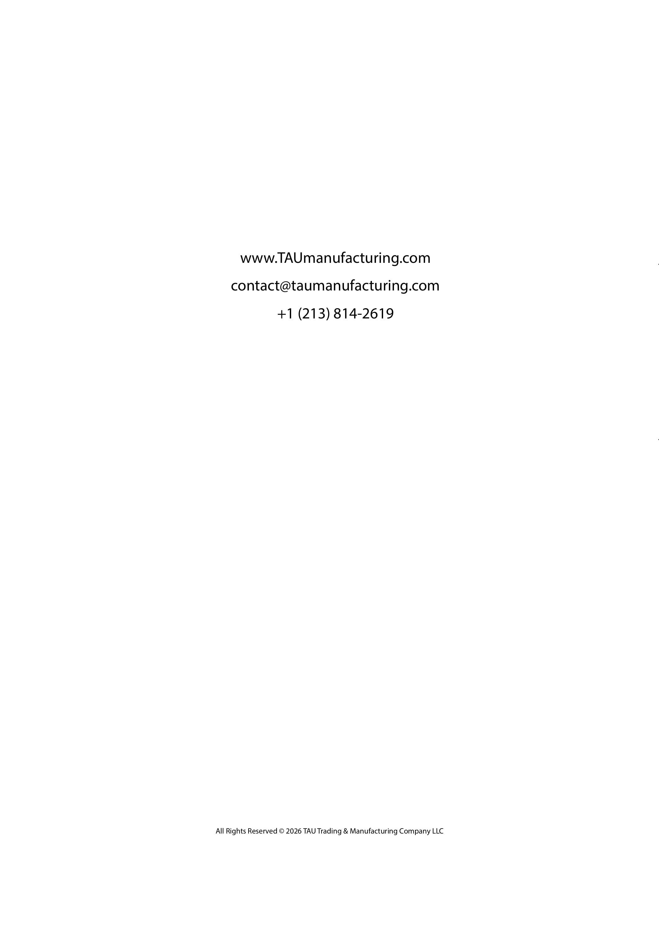 TAU Manufacturing Planter Finishes Guide Weekly Ad January 1 - December 31, 2026
