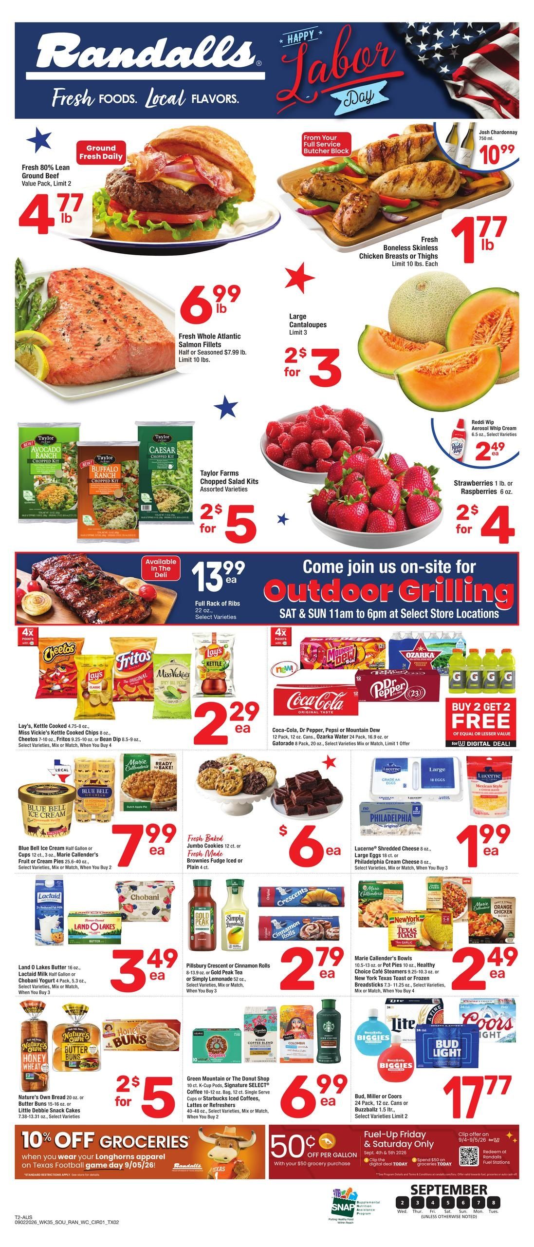 Randalls (Austin Area, TX) Weekly Ad September 2 - 8, 2026