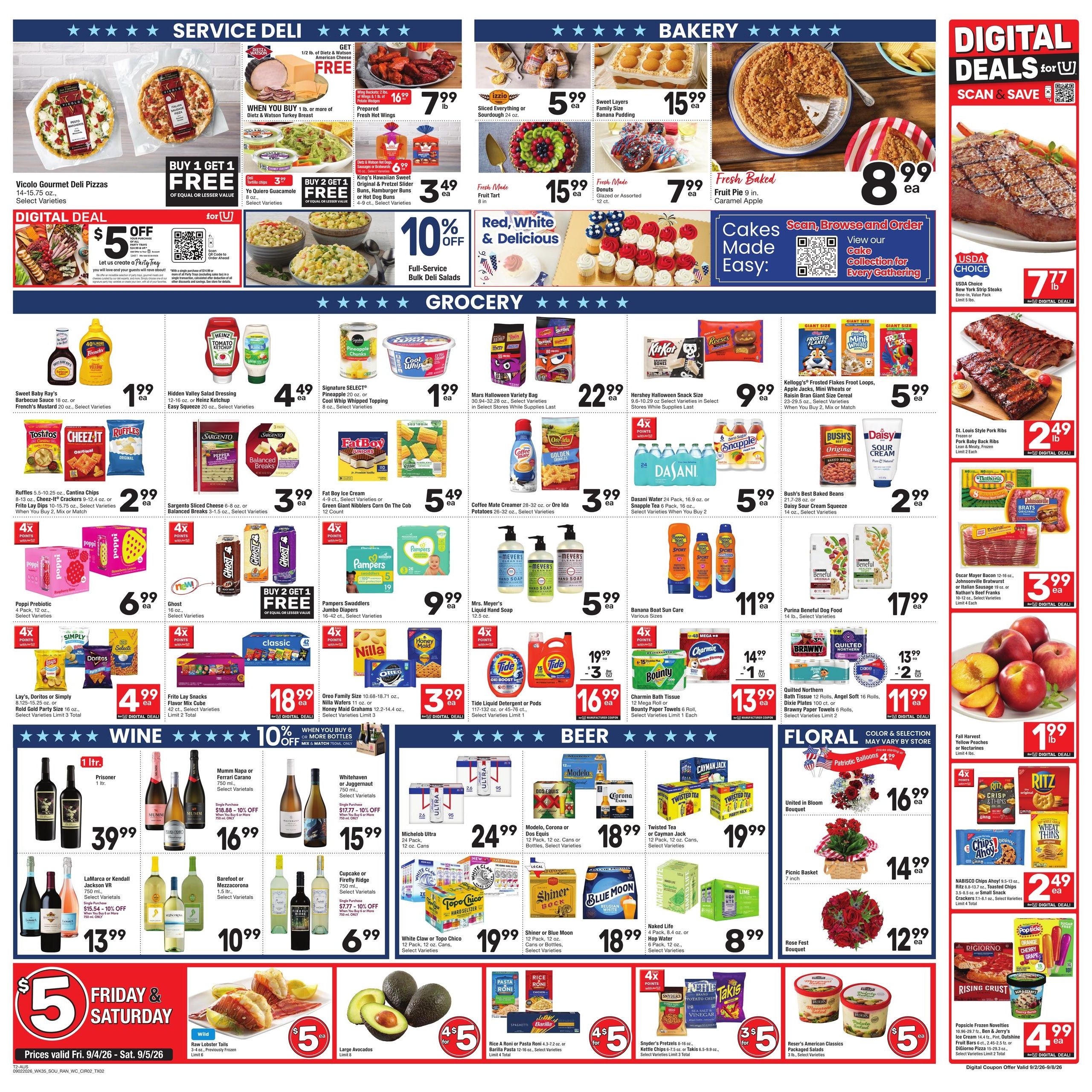 Randalls (Austin Area, TX) Weekly Ad September 2 - 8, 2026