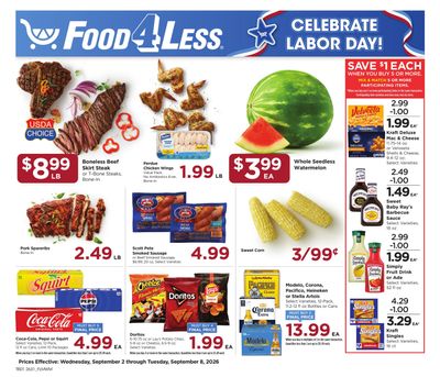 Food 4 Less (Aurora Area, IL) Chicago Weekly Ad September 2 - 8, 2026