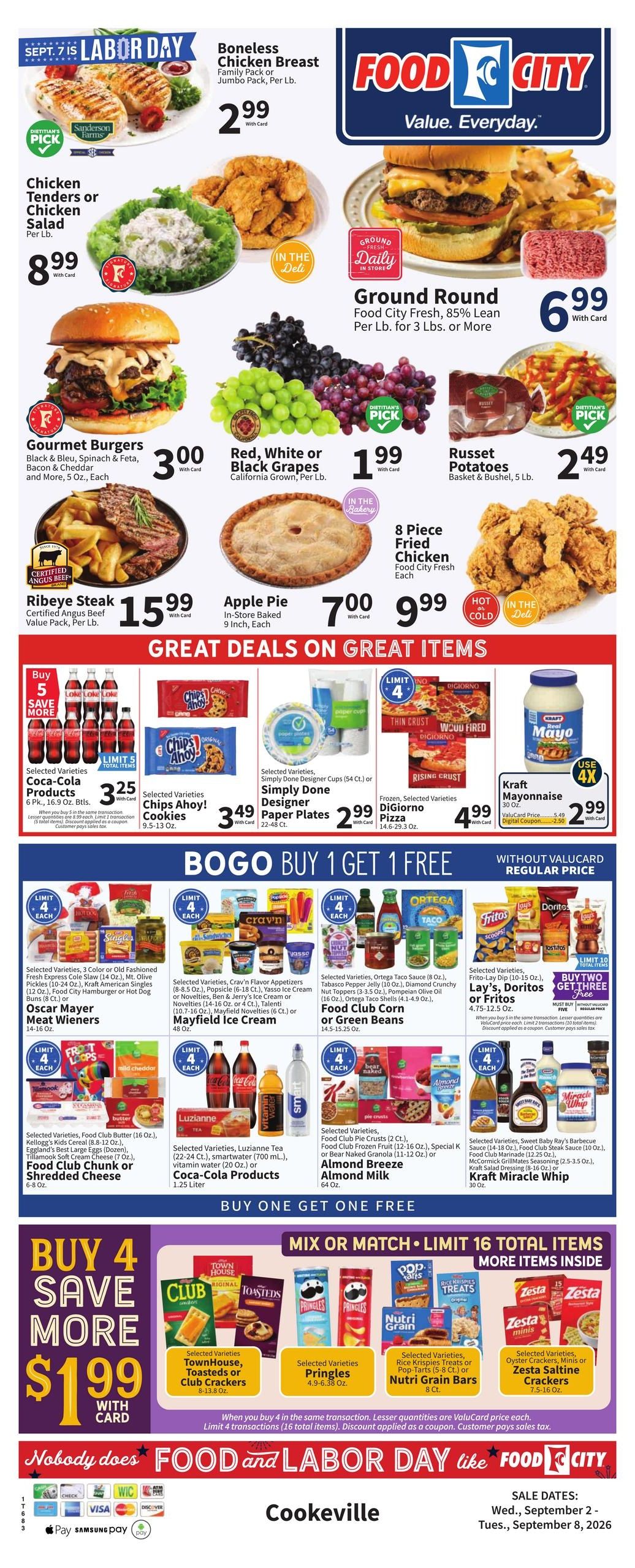 FoodCity (Allred Area, TN) Weekly Ad September 2 - 8, 2026