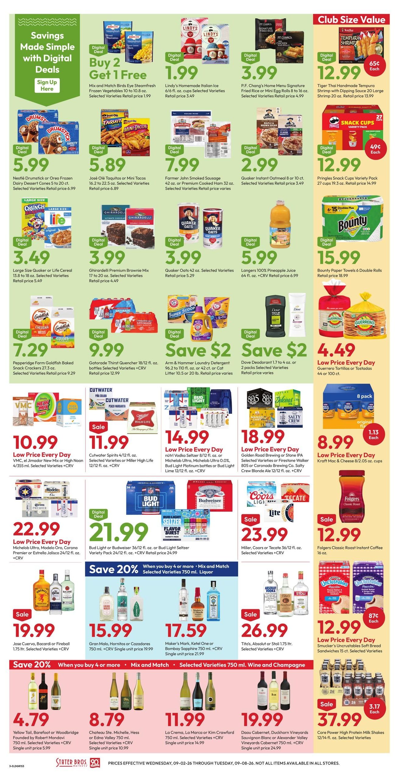 Stater Bros. Markets (Inglewood Area, CA) Weekly Ad September 2 - 8, 2026